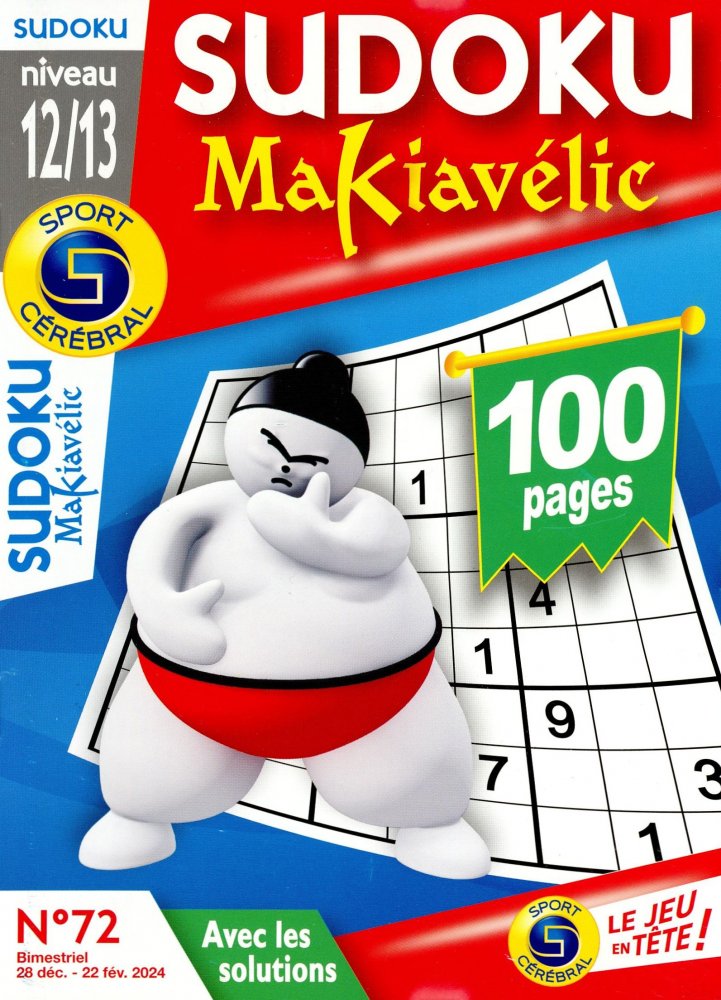 Numéro 72 magazine SC Sudoku Makiavélic Niv 12/13