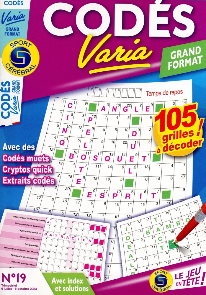 Numéro 19 magazine SC Codés Varia Grand Format