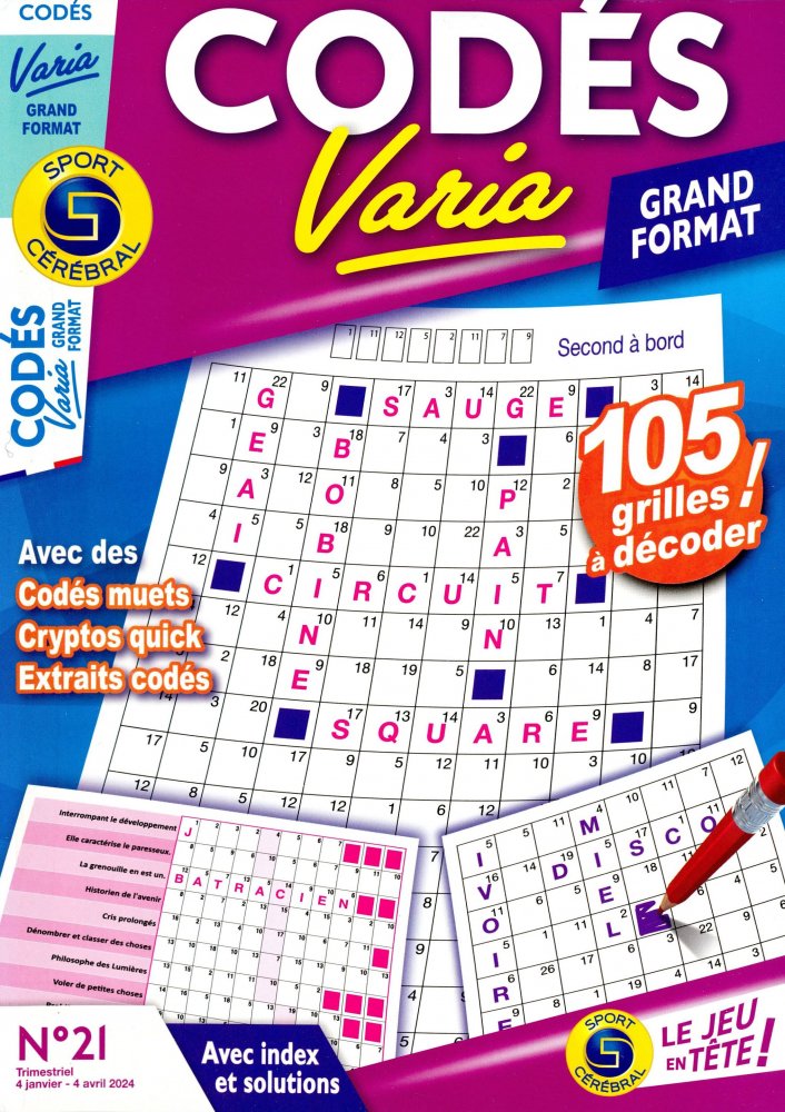 Numéro 21 magazine SC Codés Varia Grand Format
