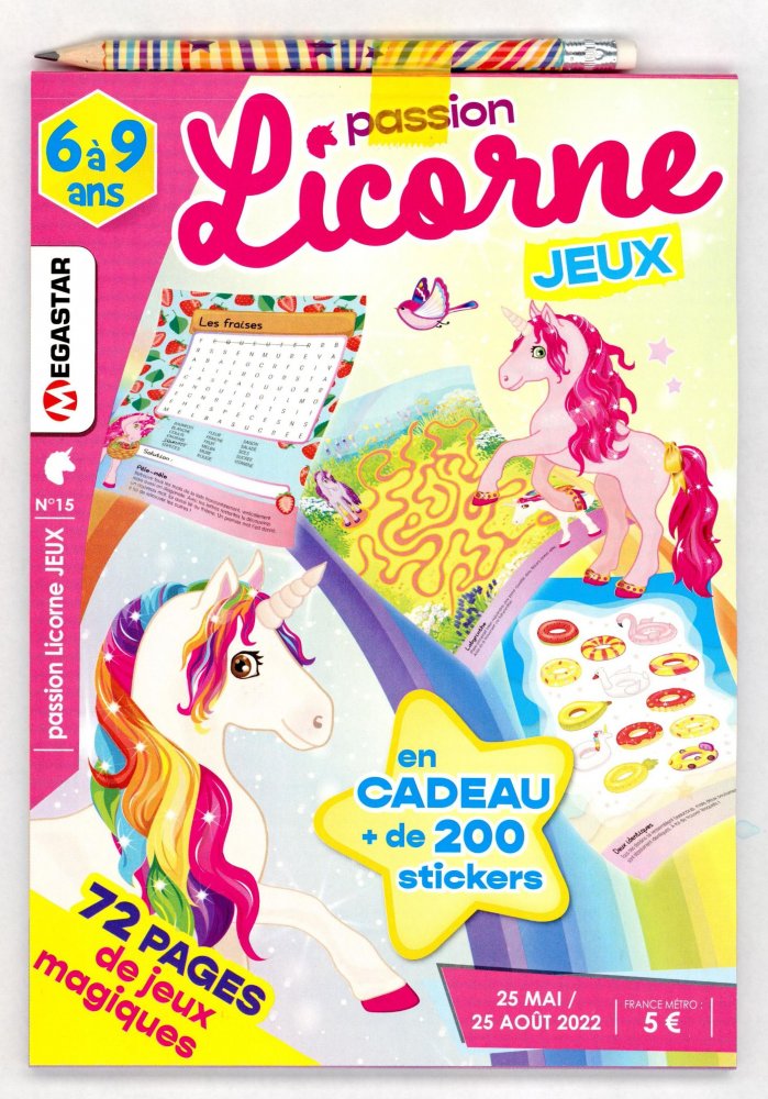 Numéro 15 magazine MG Passion Licorne JEUX  6 à 9 ans