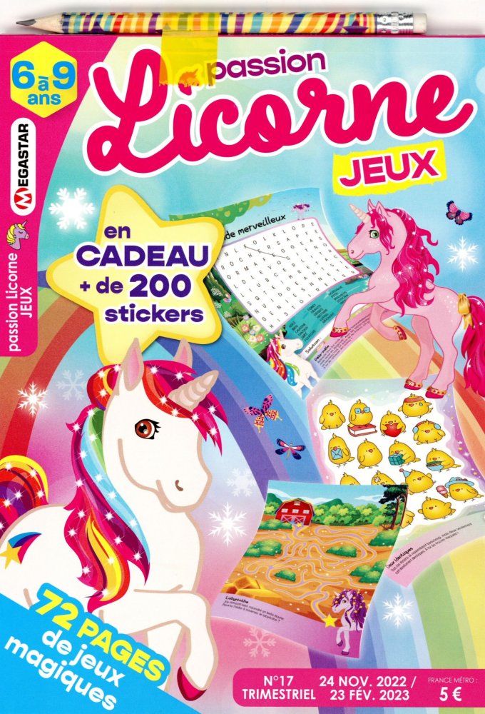 Numéro 17 magazine MG Passion Licorne JEUX  6 à 9 ans