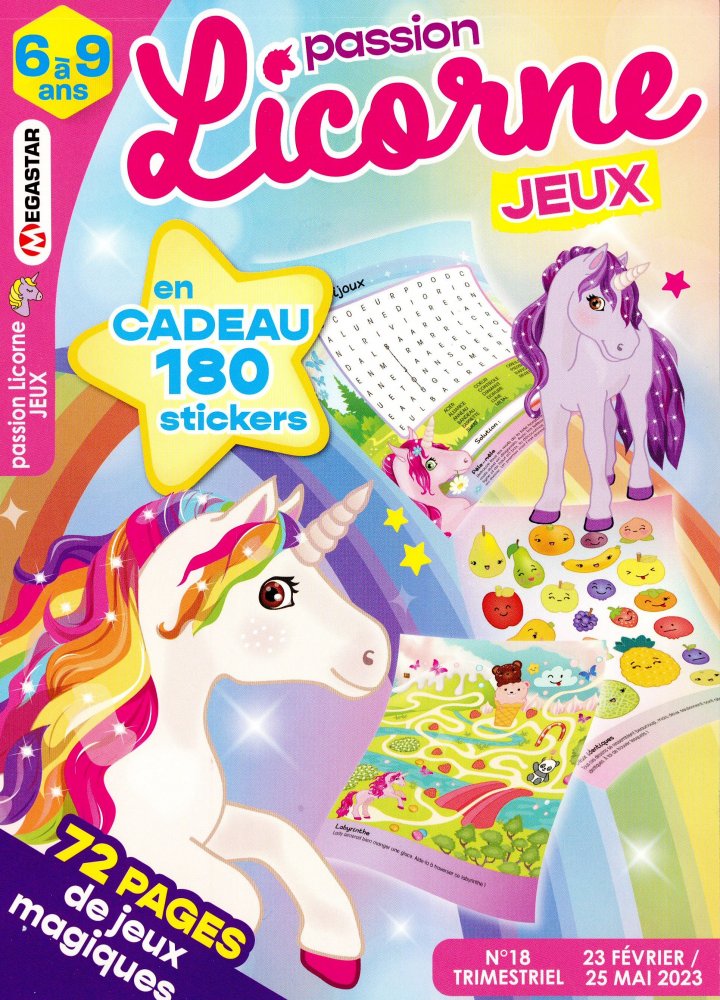 Numéro 18 magazine MG Passion Licorne JEUX  6 à 9 ans