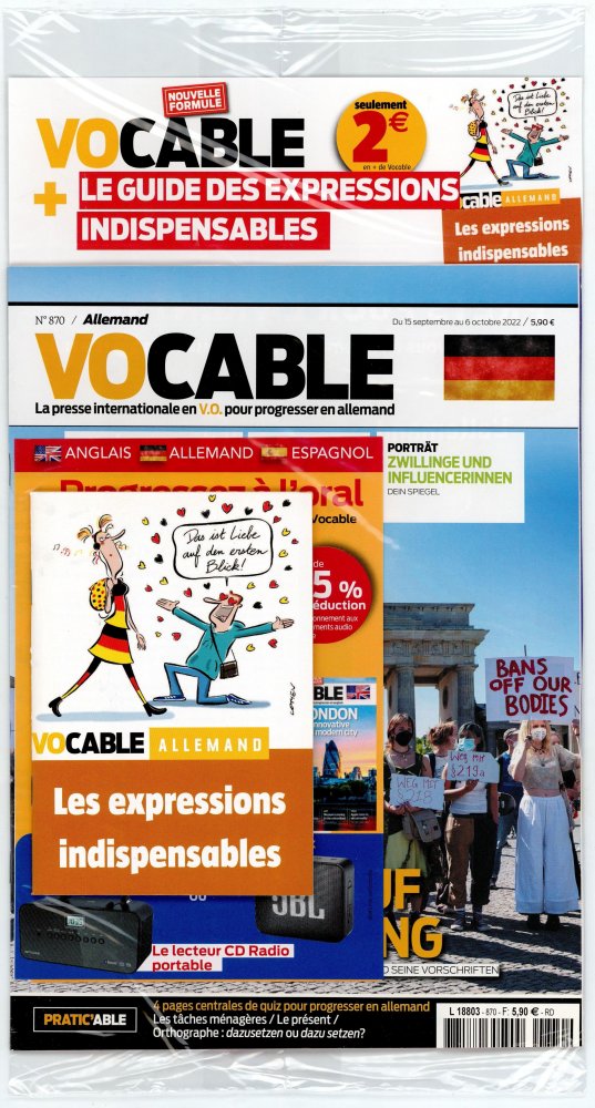 Numéro 870 magazine Vocable Allemand
