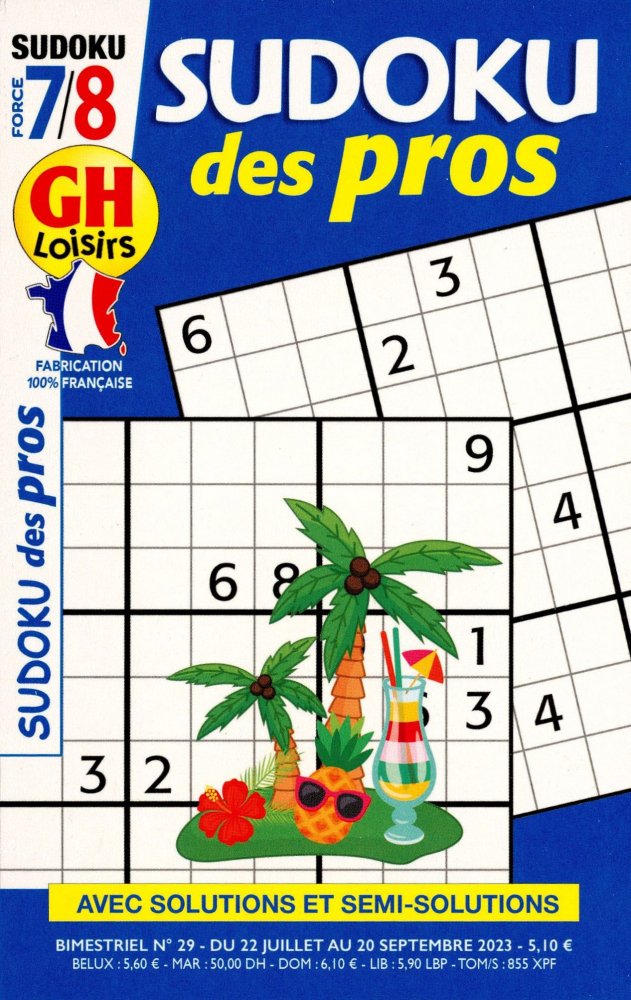 Numéro 29 magazine GH Sudoku des Pros Niv 7/8