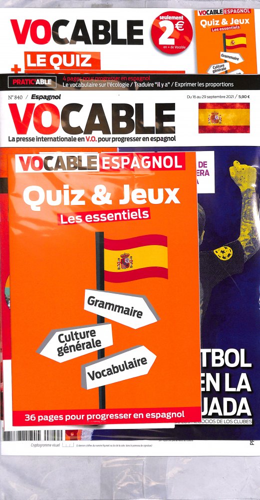 Numéro 840 magazine Vocable Espagnol