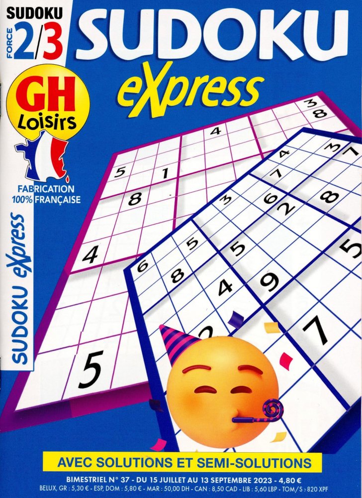 Numéro 37 magazine GH Sudoku Express 2/3