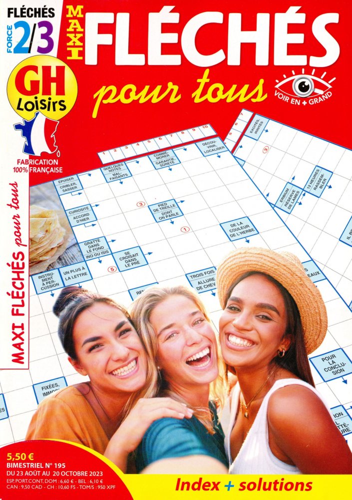 Numéro 195 magazine GH Loisirs Maxi Fléchés Pour Tous Niv 2/3