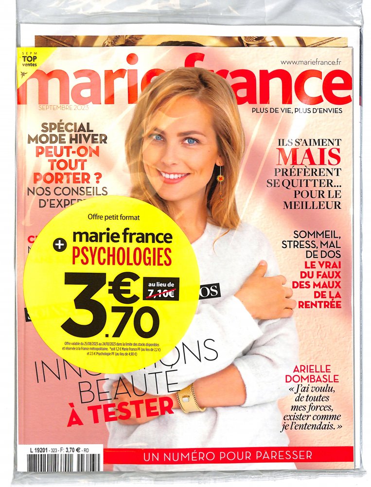 Numéro 323 magazine Marie France + Psychologies