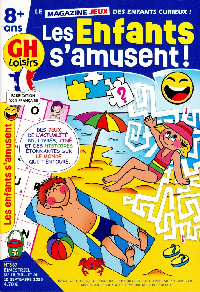 Numéro 367 magazine GH Loisirs Les Enfants S'amusent ! 8ans et +