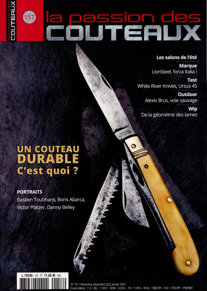 Numéro 157 magazine La Passion des Couteaux