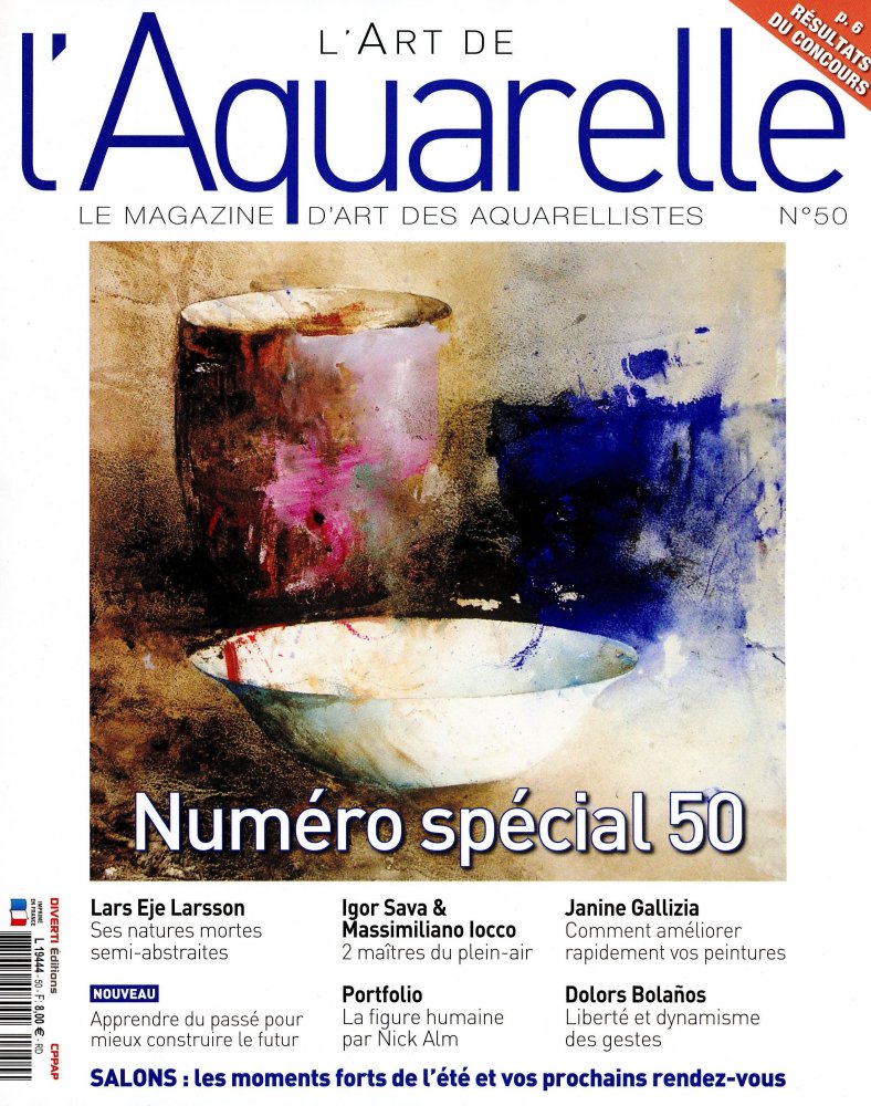 Numéro 50 magazine L'Art de L'Aquarelle