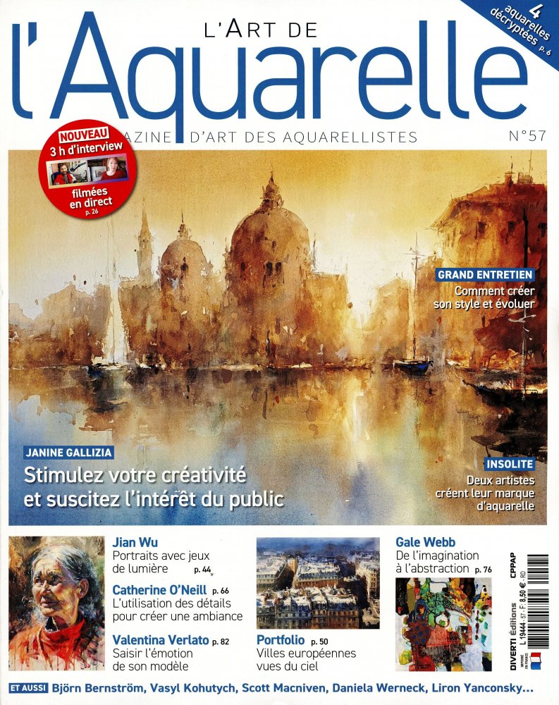 Numéro 57 magazine L'Art de L'Aquarelle