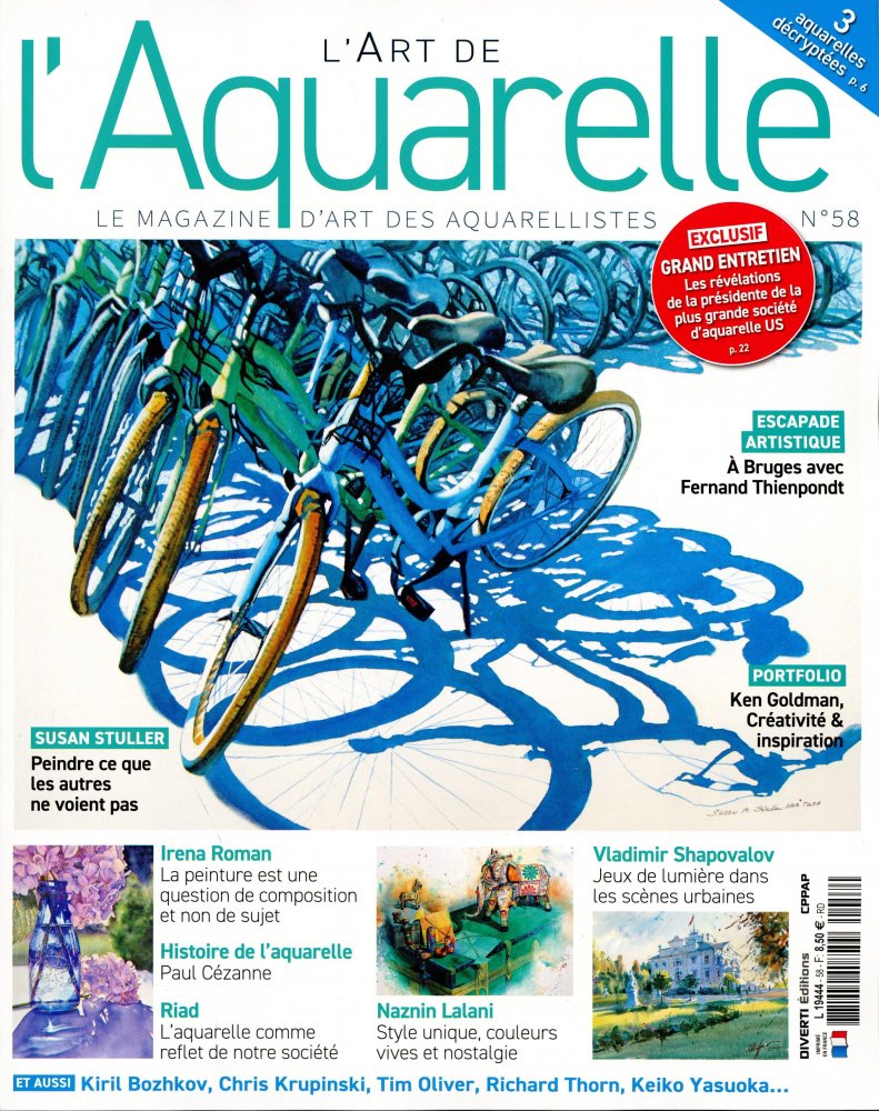 Numéro 58 magazine L'Art de L'Aquarelle
