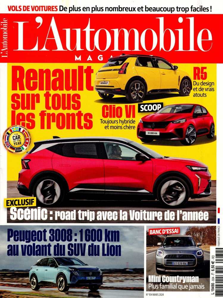 Numéro 934 magazine L'Automobile Magazine