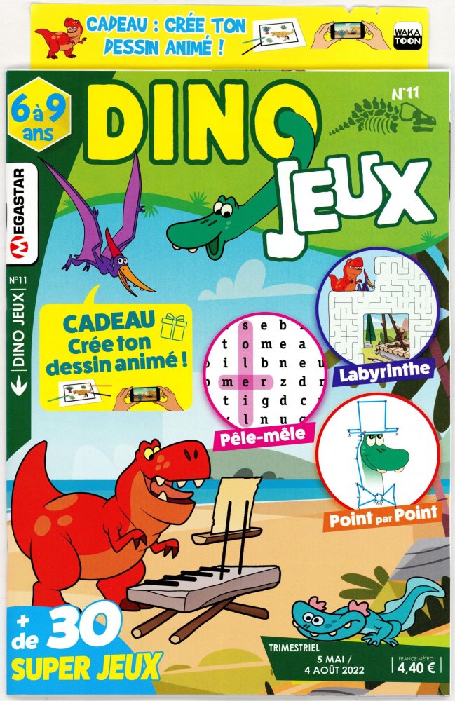Numéro 11 magazine MG Dino Jeux 6 à 9 ans