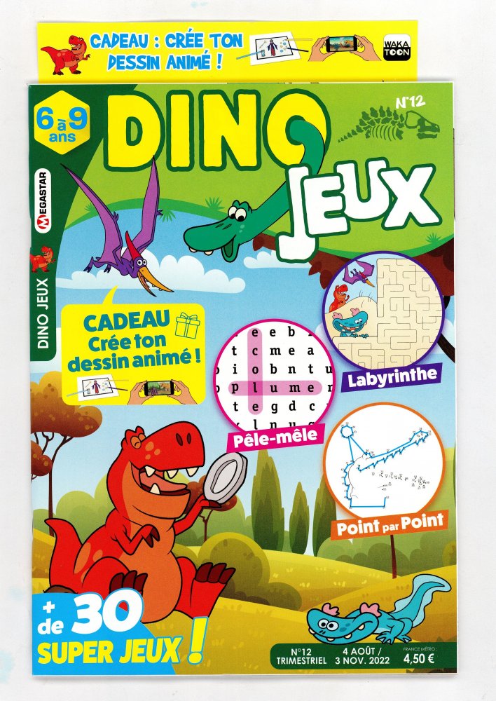 Numéro 12 magazine MG Dino Jeux 6 à 9 ans