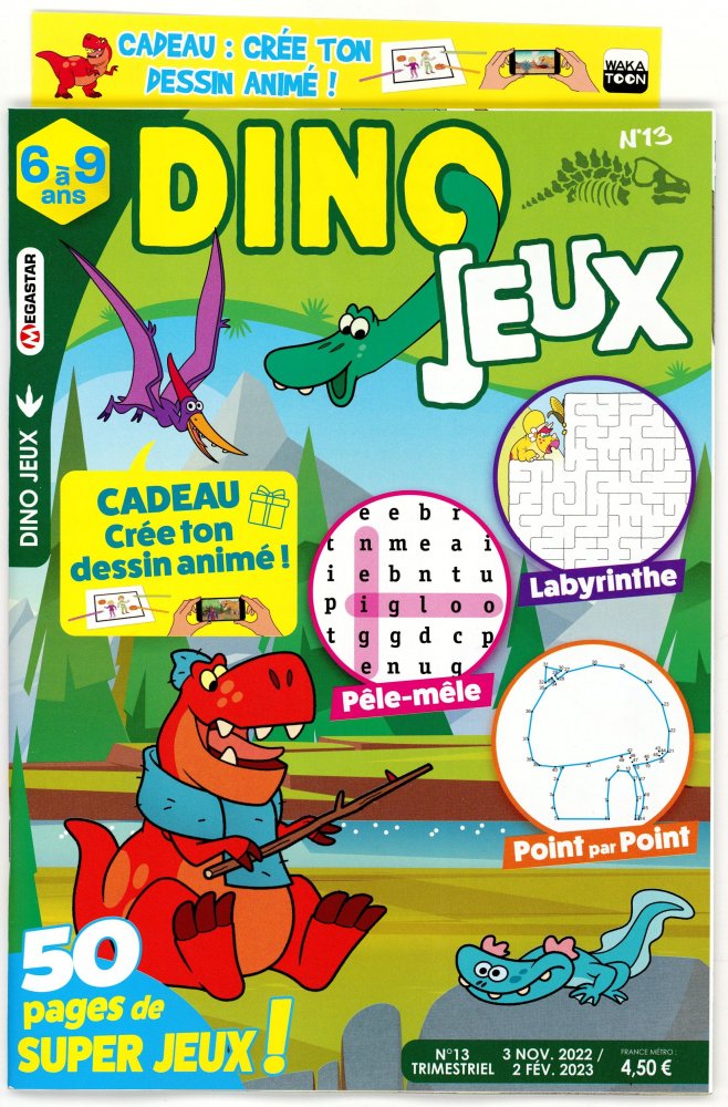 Numéro 13 magazine MG Dino Jeux 6 à 9 ans
