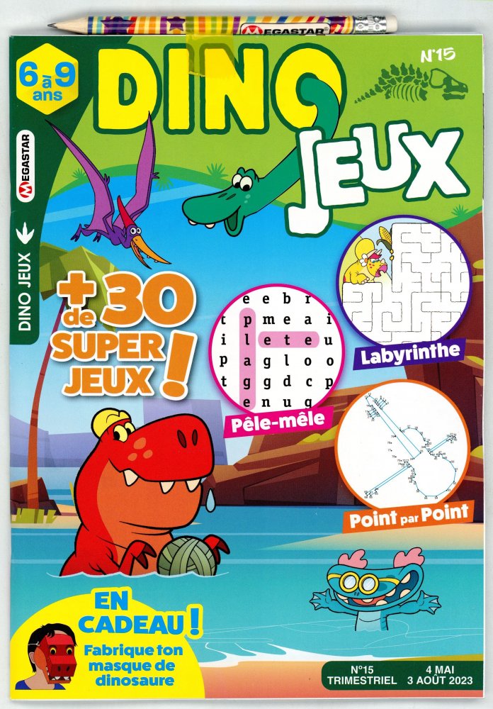 Numéro 15 magazine MG Dino Jeux 6 à 9 ans