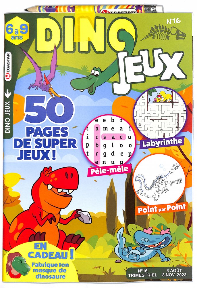 Numéro 16 magazine MG Dino Jeux 6 à 9 ans