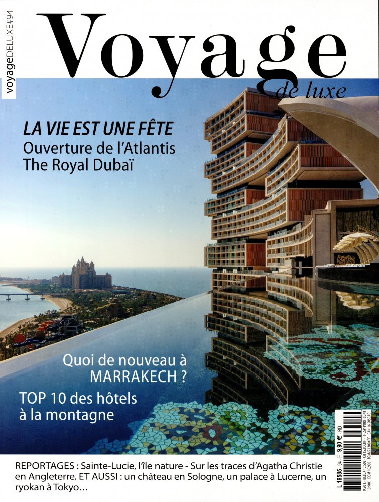 Numéro 94 magazine Voyage de Luxe