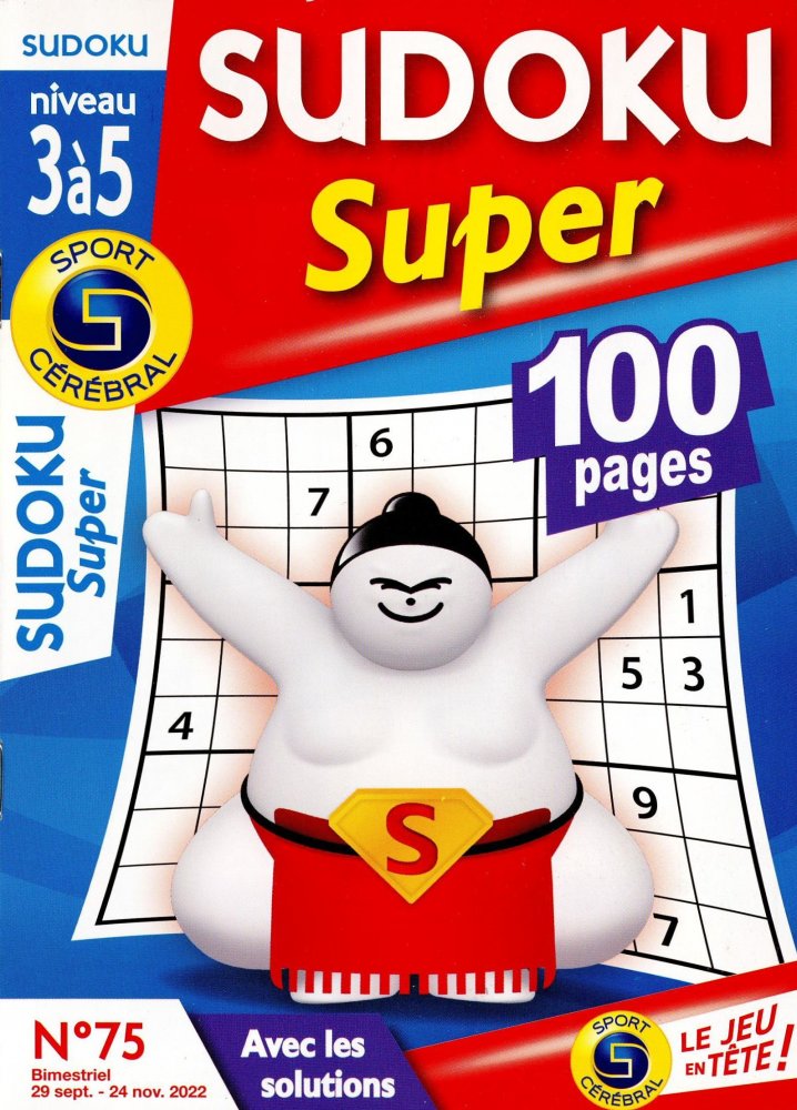 Numéro 75 magazine SC Sudoku Super Niv 3 à 5