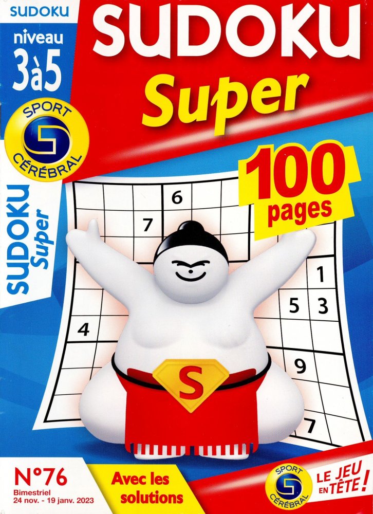 Numéro 76 magazine SC Sudoku Super Niv 3 à 5