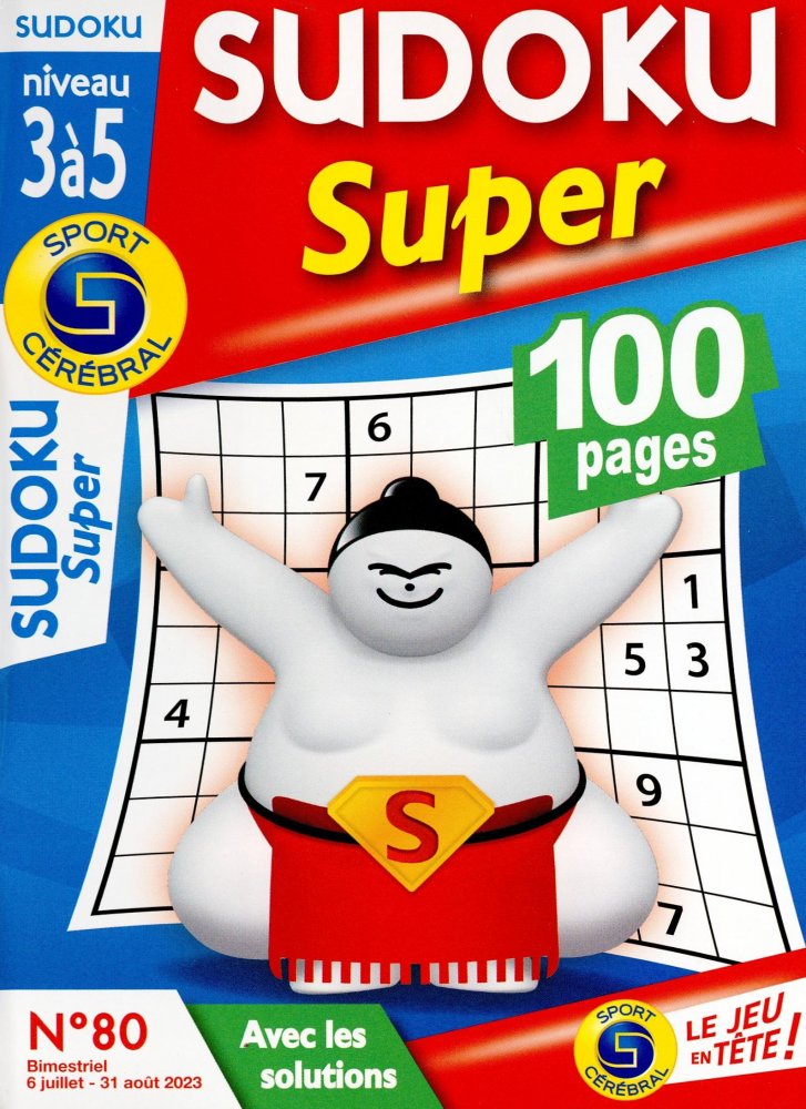 Numéro 80 magazine SC Sudoku Super Niv 3 à 5