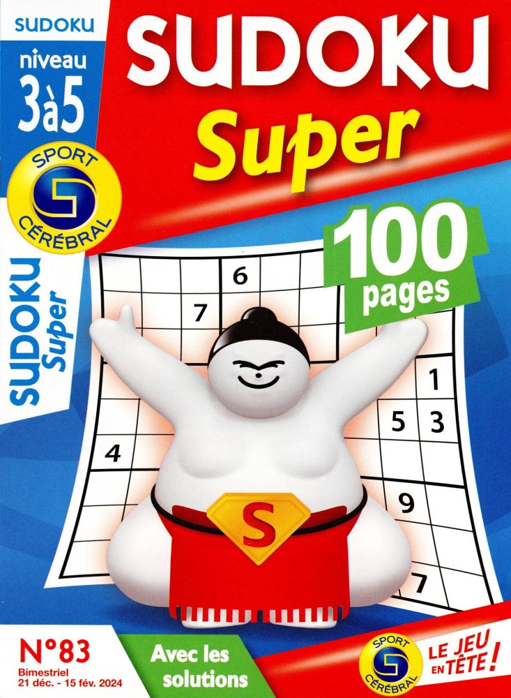 Numéro 83 magazine SC Sudoku Super Niv 3 à 5
