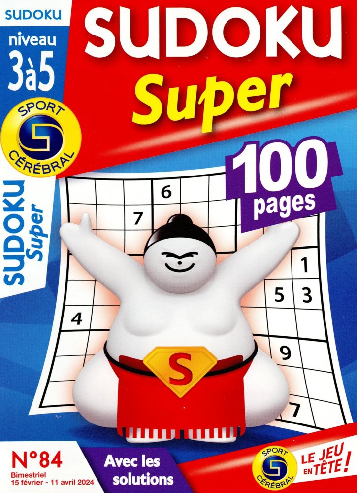 Numéro 84 magazine SC Sudoku Super Niv 3 à 5
