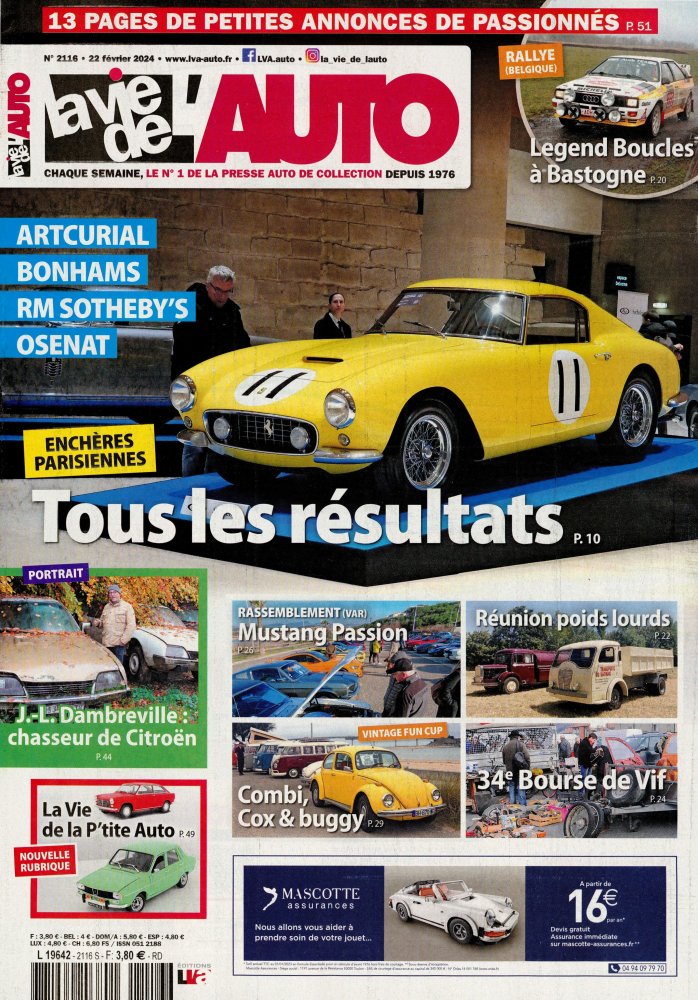 Numéro 2116 magazine La Vie De l'Auto