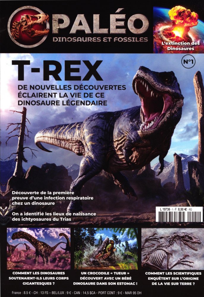 Numéro 1 magazine Paléo - Dinosaures et fossiles
