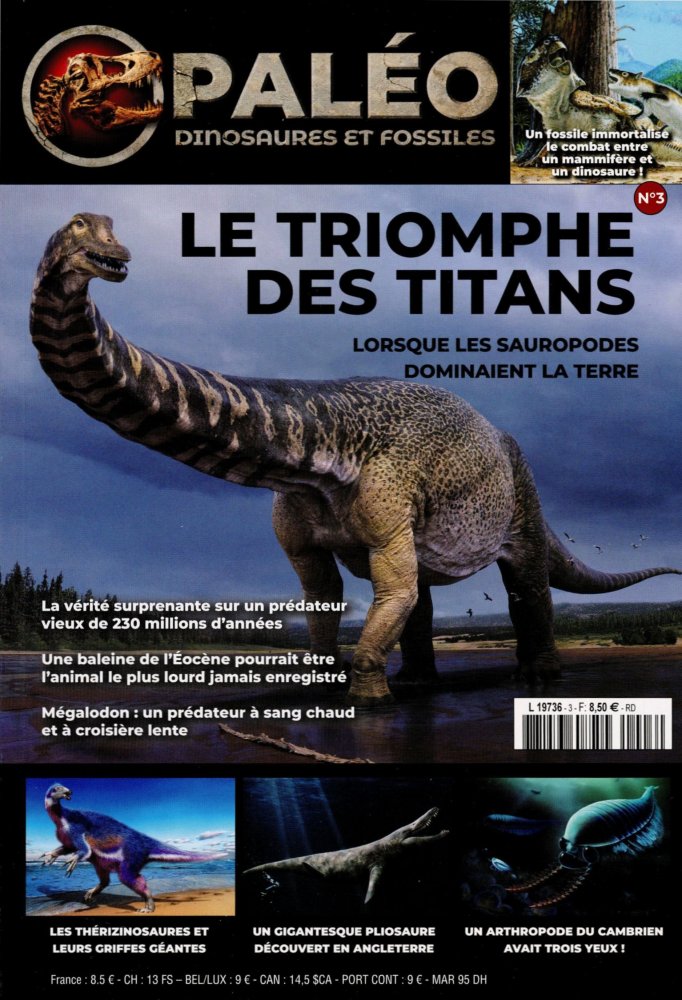 Numéro 3 magazine Paléo - Dinosaures et fossiles