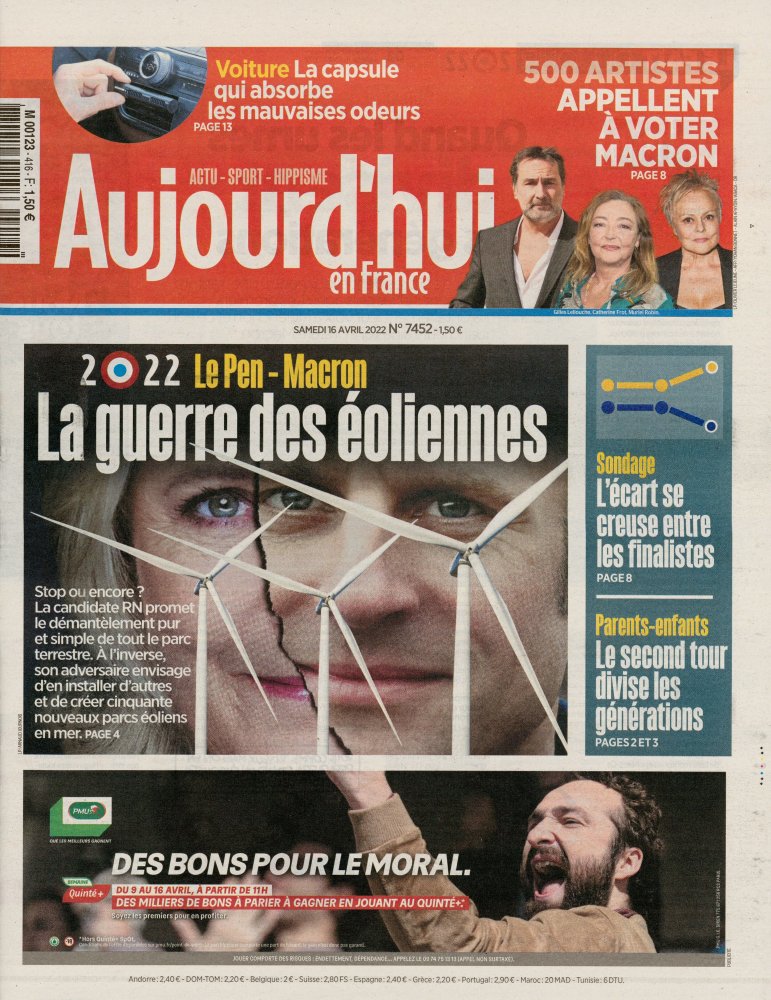 Numéro 416 magazine Aujourd'hui En France
