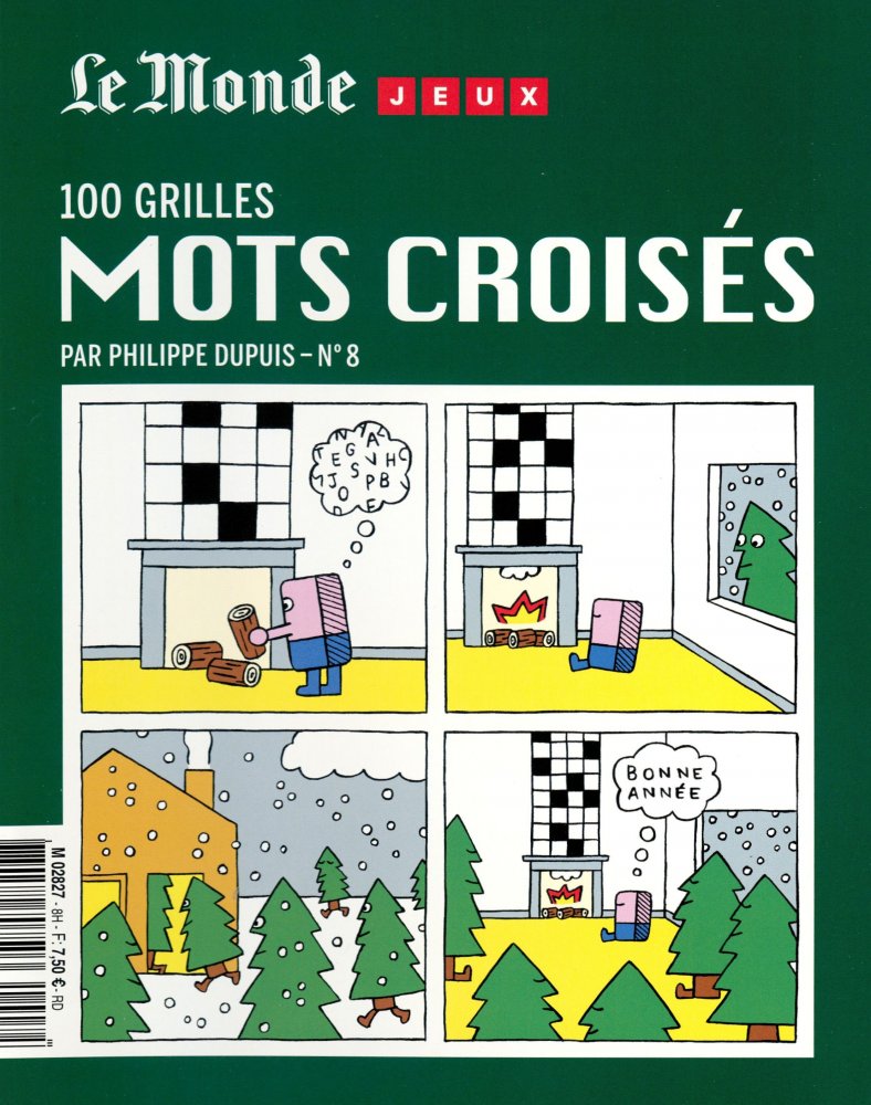 Numéro 8 magazine Le Monde Jeux - 100 Grilles Mots Croisés