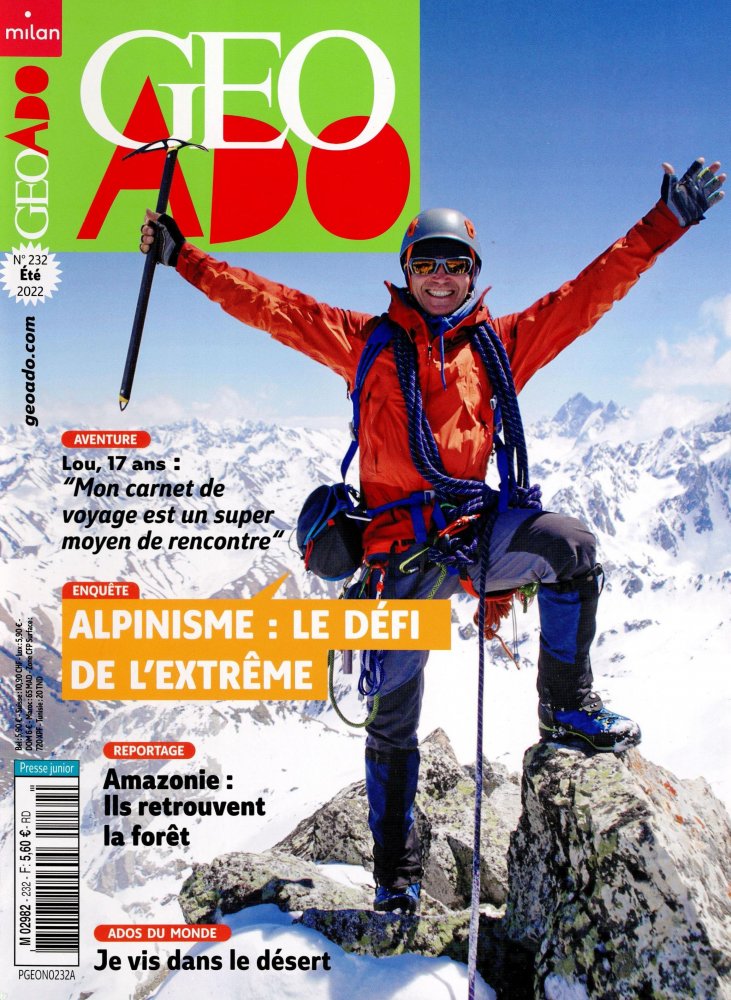Numéro 232 magazine Géo Ado