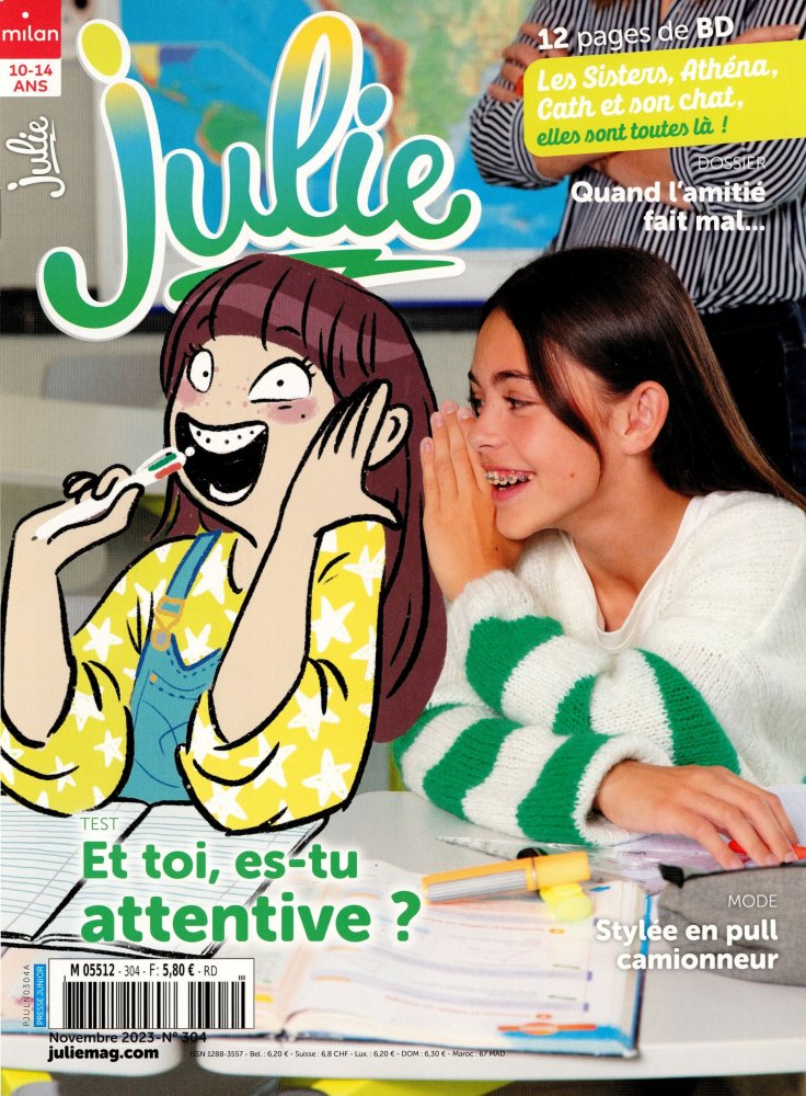 Numéro 304 magazine Julie